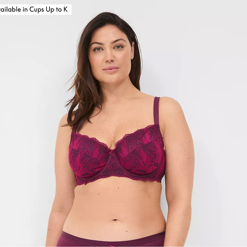 Unlined Balconette Bra with Lace